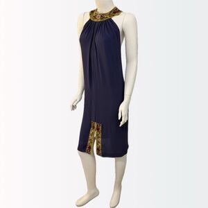 Jean Paul Gaultier Runway $1250 SQUID & DRAGONFLIES Embroidered Silk Dress 42 8